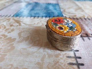 Portapillole Vintage Micromosaico Vetro Murano