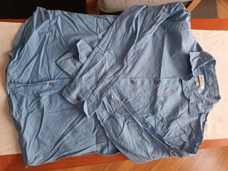 Camisa de hombre manga larga azul