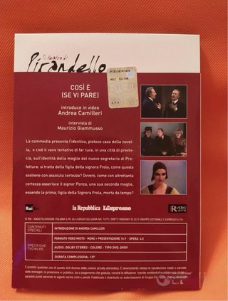 DVD Così è (Se vi pare) - Luigi Pirandello