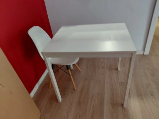 Mesa comedor extensible Ikea blanca