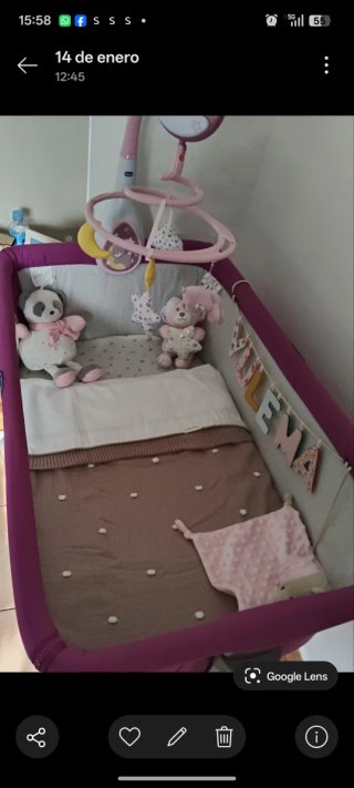 Minicuna colecho Chicco fucsia