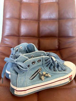 Zapatillas altas vaqueras con cremallera