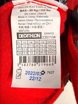 Patines Decathlon Roller Play 5 Talla 30-32
