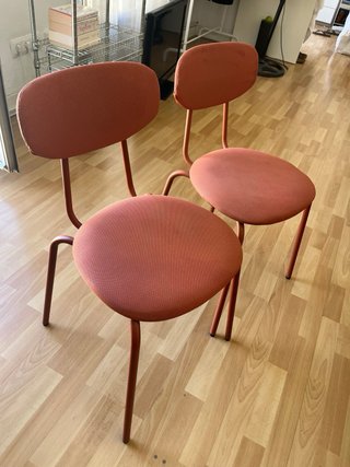 2 Sillas IKEA Sandsberg Naranja/Rojo