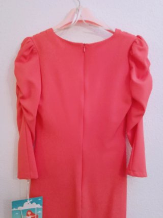 Vestido fiesta color coral