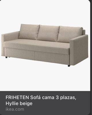 Sofá Cama IKEA FRIHETEN 3 Plazas Beige