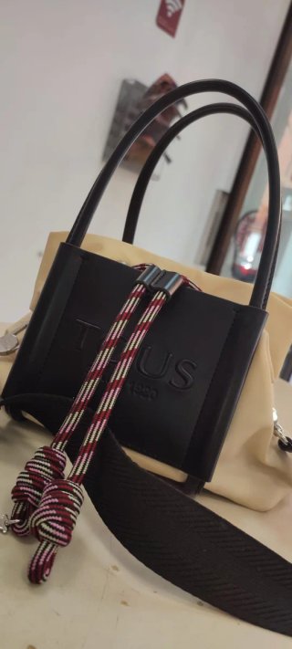 Bolso Tous Soft Empire Pequeño Beige/Negro
