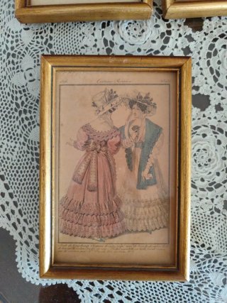 4 Láminas Antiguas Moda Francesa