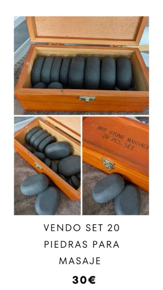 Set 20 piedras masaje de basalto