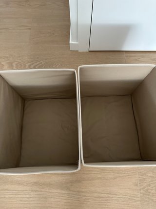 Cajas de tela beige Kallax (2 unidades)
