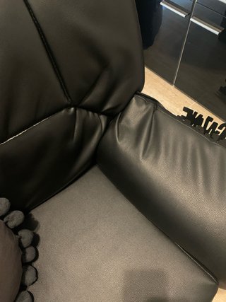 Sofá negro 2 plazas y blanco de 3