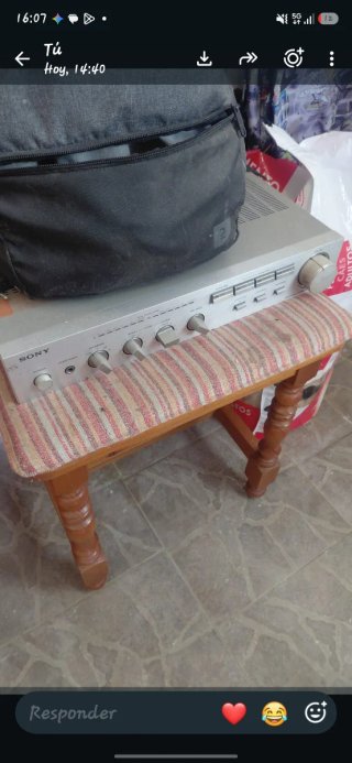 Amplificador Sony Vintage 80s Plata