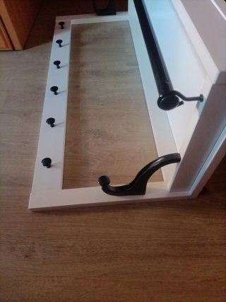 Perchero de pared madera y metal