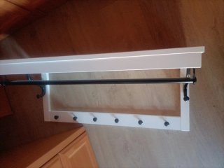 Perchero de pared madera y metal
