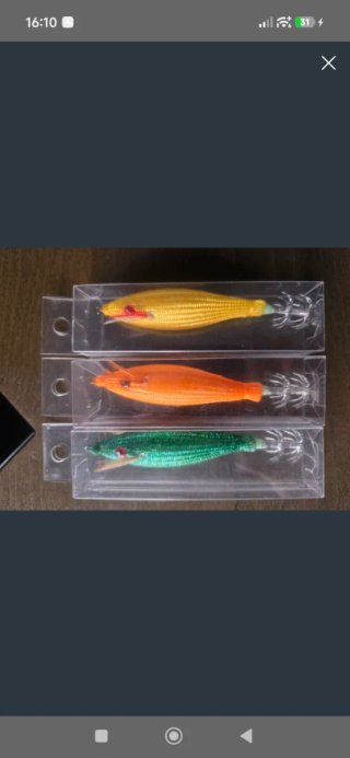 3 Señuelos Pesca Calamar Colores Surtidos