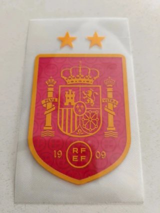 Parche Rojo Escudo Selección España 2 Estrellas