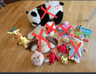 Lote Peluches y Muñeco Interactivo