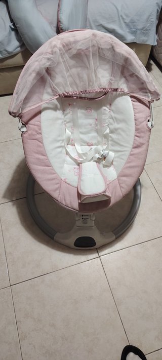 Mecedora Eléctrica Bebé Hamaca Silla Rosa