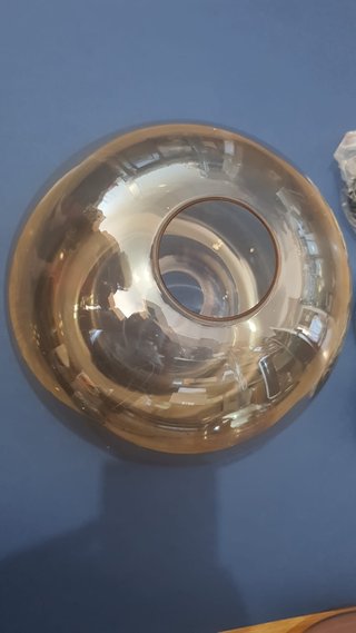 Lámpara Colgante Cristal Ámbar Moderna