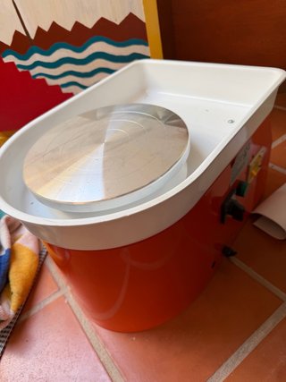 Torno Eléctrico Cerámica Naranja
