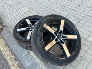4 Llantas de aleación negras y plateadas, audi A4