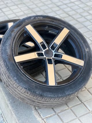 4 Llantas de aleación negras y plateadas, audi A4