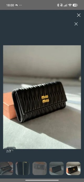 Portafoglio Miu Miu Nero