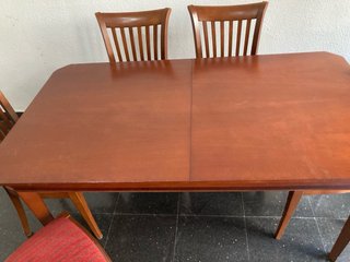 Mesa comedor madera maciza y 6 sillas