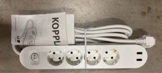 No negocio -Regleta KOPPLA 4 enchufes + 2 USB Ikea