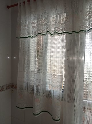 Lote cortinas cocina ventana y puerta