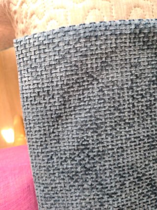 Fundas de cojín azules.