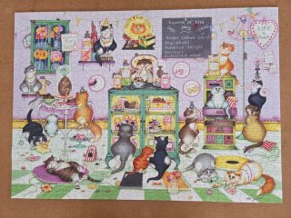 Puzzle 1000 piezas gatos y dulces