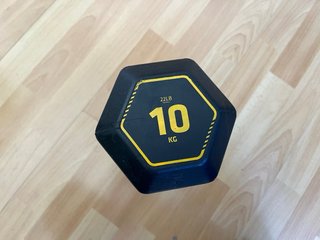 Mancuerna Hexagonal Negro 10kg Decathlon