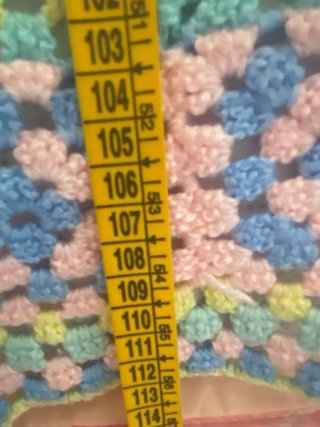 Manta crochet hecha a mano colores pastel