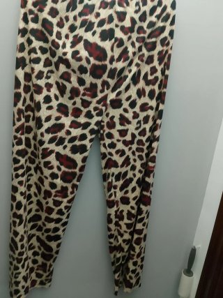 Pantalón estampado animal print mujer XL