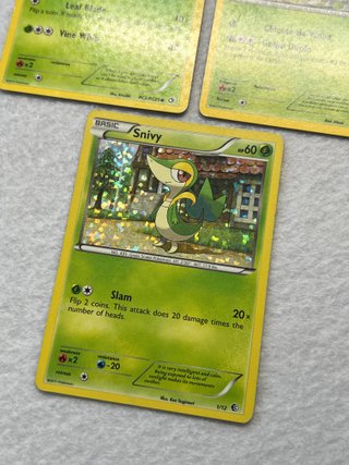 Cartas Pokémon Servine e Snivy McDonalds