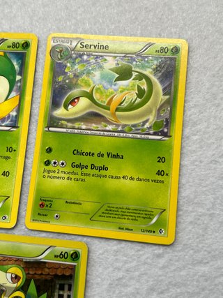 Cartas Pokémon Servine e Snivy McDonalds