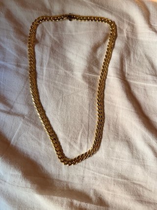 Cadena Miami Cuban 8mm x 22 Chapada Oro 14k