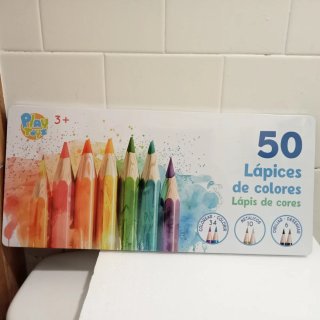 Caja metálica 50 lápices de colores nuevos