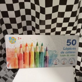 Caja metálica 50 lápices de colores nuevos