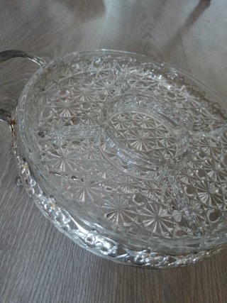 Juego 4 Fuentes Vintage Cristal y Metal