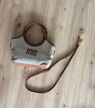 Borsa Miu Miu Vintage Lona Beige