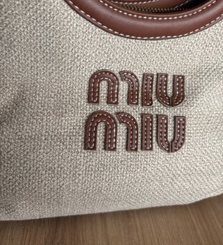 Borsa Miu Miu Vintage Lona Beige