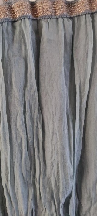 Vestido de seda verde azulado talla M