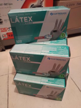 Guantes de Látex con Polvo Talla L (100 uds)