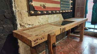 Banco de trabajo carpintero antiguo madera