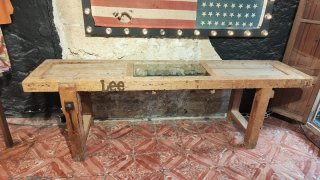 Banco de trabajo carpintero antiguo madera