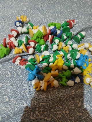 Lote mini figuras pitufos de colores