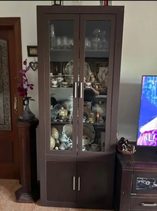 Mueble Aparador Madera y Cristal