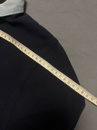 Polo Lacoste manga larga negro talla XL